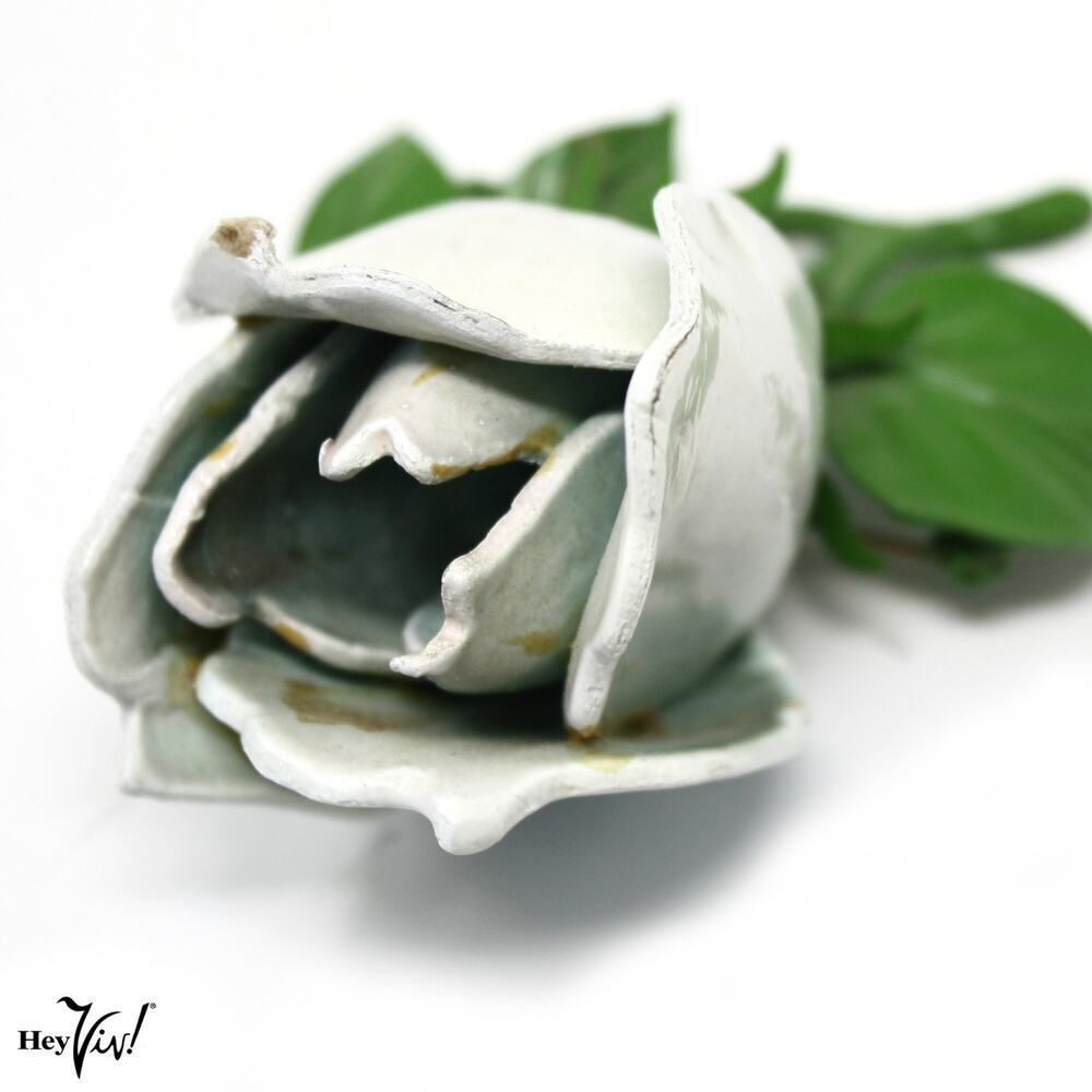 Vintage Enamel Flower Bud Pin 3” Long Blue and Green Floral Brooch – Hey Viv - Picture 3 of 7